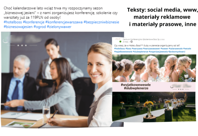 Przykładowe teksty - screeny