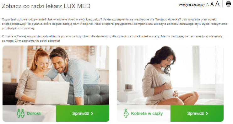Strona internetowa - LUX-MED